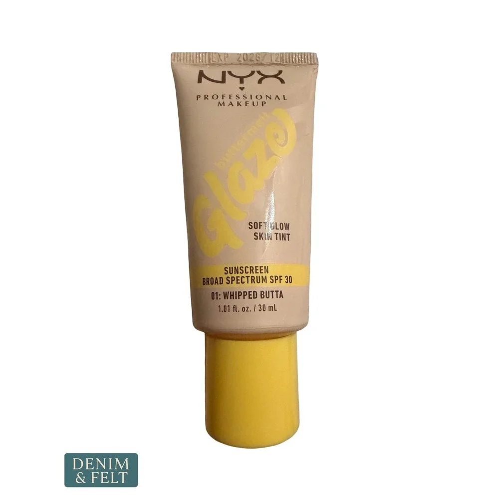 NEW NYX Buttermelt Glaze Soft Glow Skin Tint SPF 30 01 Whipped Butta 1.01 oz